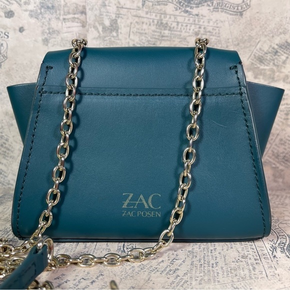 ZAC Zac Posen Eartha Iconic Mini Chain LEATHER floral purse - Picture 3 of 15